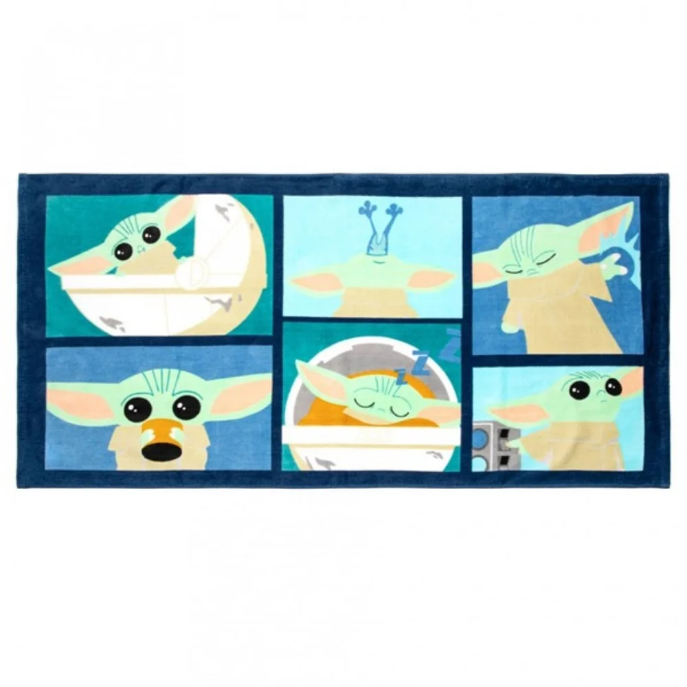 NWT Star Wars The Mandalorian Grogu Scenes Bath Towel